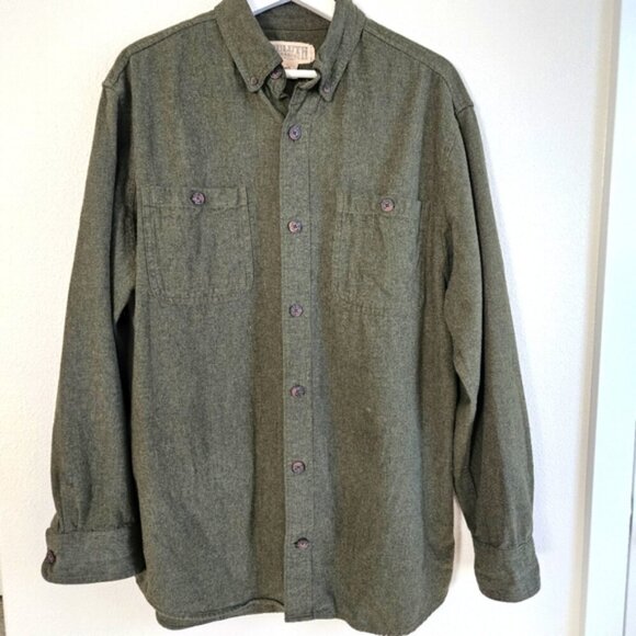 Duluth Trading Company‎ Olive Green Button-Down Long Sleeve Shirt. Size Medium - Picture 2 of 3